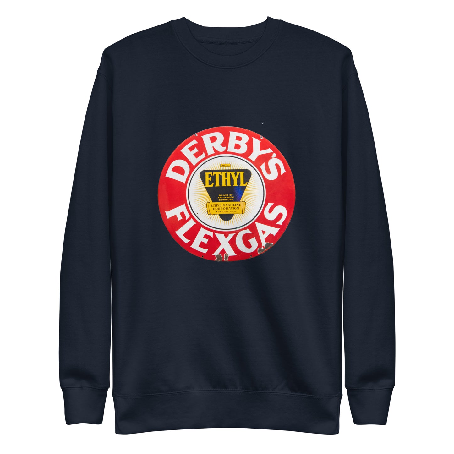 Vintage Derby Gas Tin Painted Design Unisex Premium Sweatshirt