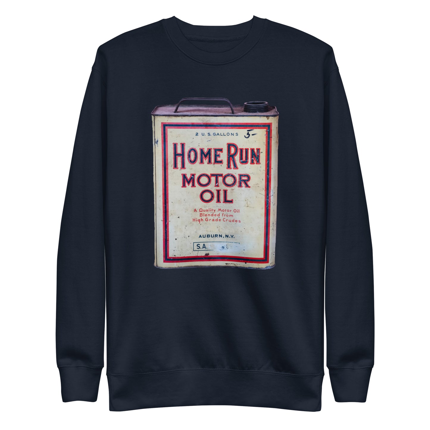 Vintage Home Run Oil Can Unisex Premium Sweatshirt