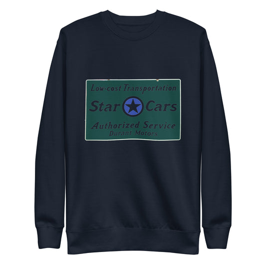 Retro Star Cars Porcelin Style Painted Unisex Premium Sweatshirt