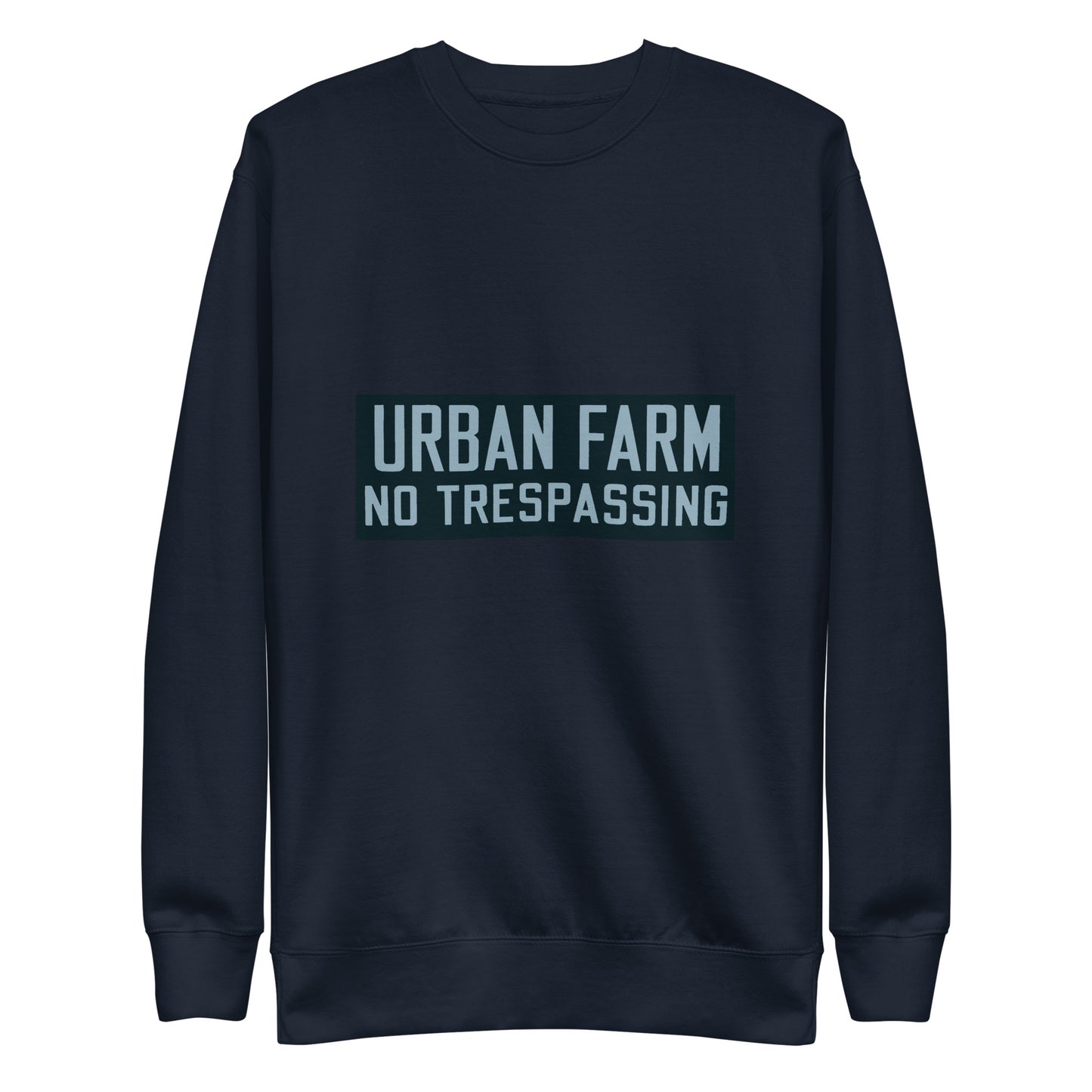 Retro Urban Farm Sign Porcelain Style Unisex Premium Sweatshirt