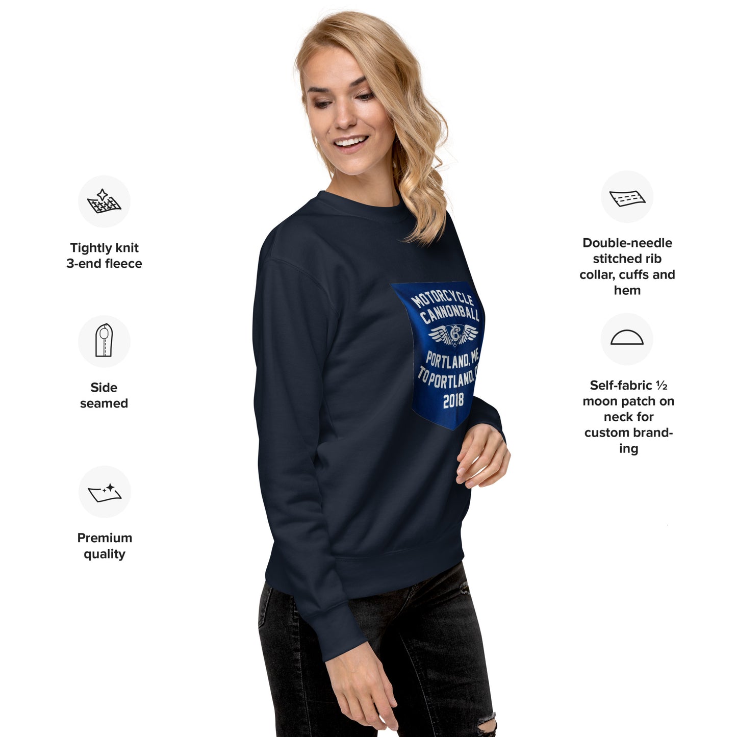 Cannonball Run MC Banner Style Unisex Premium Sweatshirt