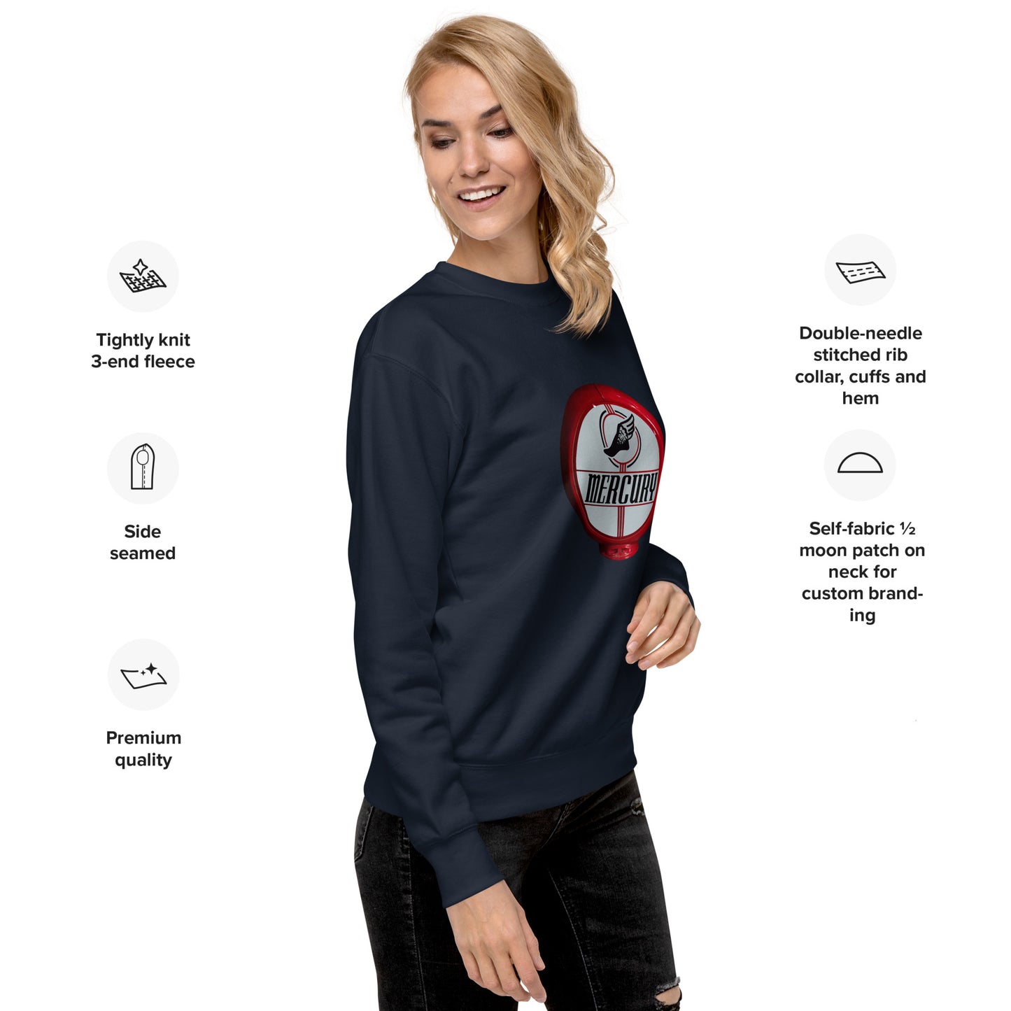 Retro Mercury Gas Globe Style Unisex Premium Sweatshirt