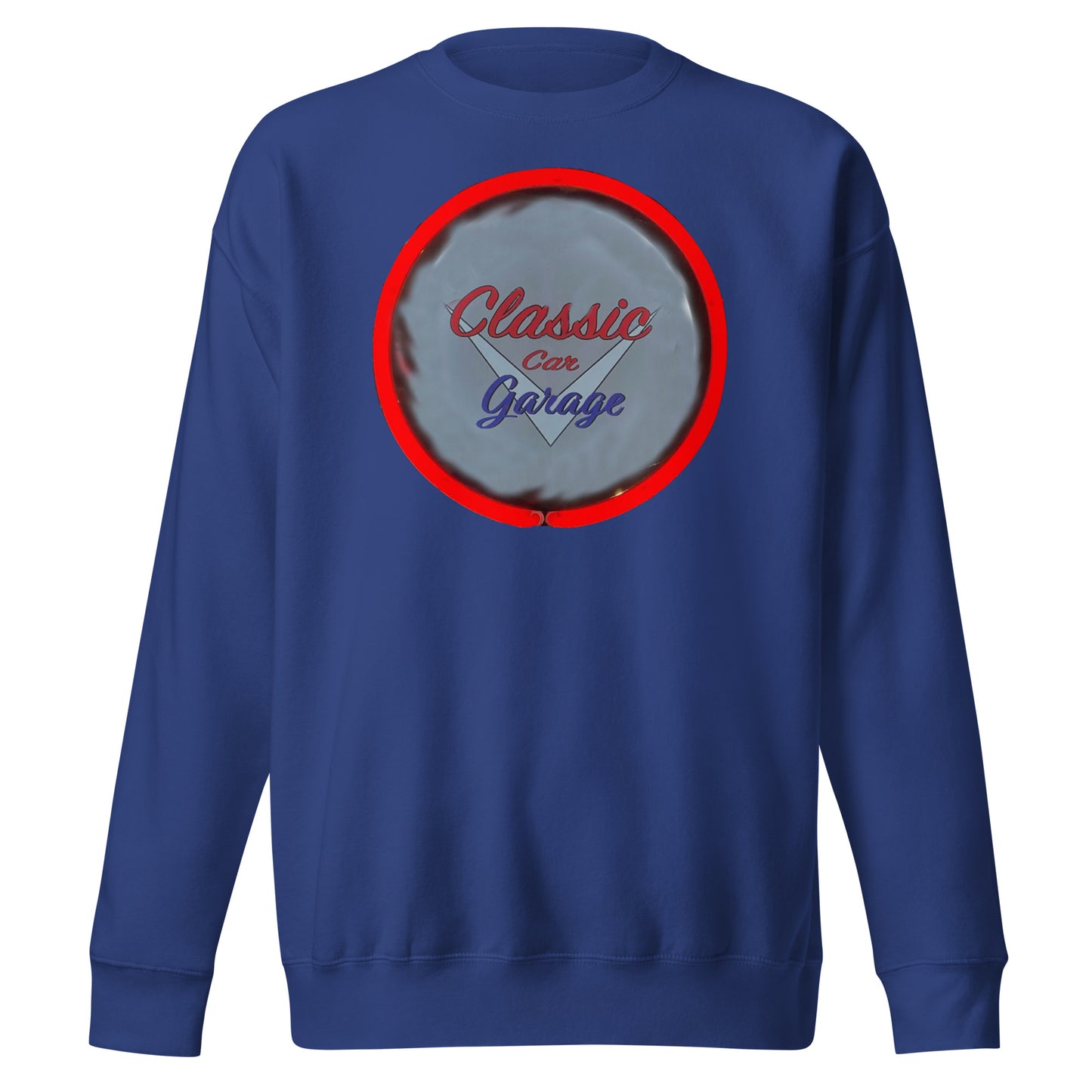 Classic Car Garage Neon Graffiti Style Unisex Premium Sweatshirt