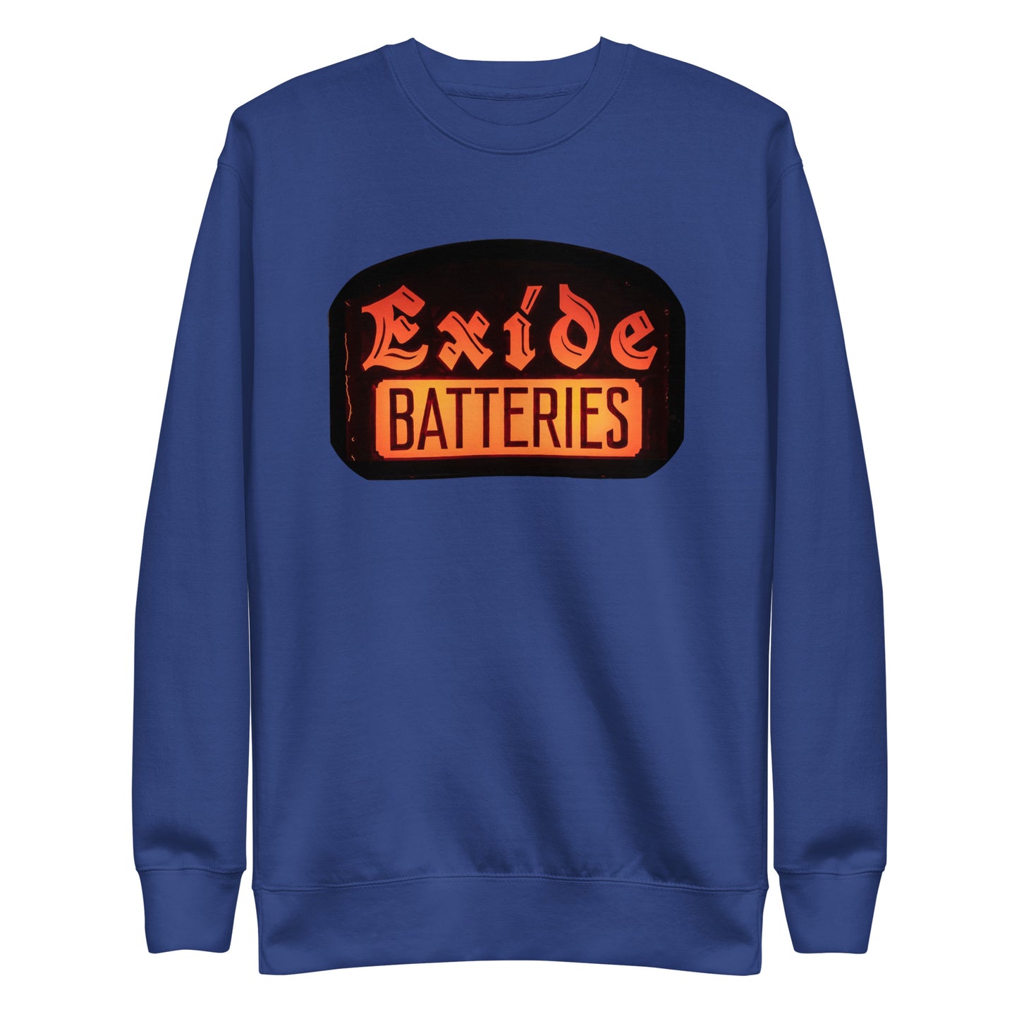 Vintage Battery Sign Unisex Premium Sweatshirt