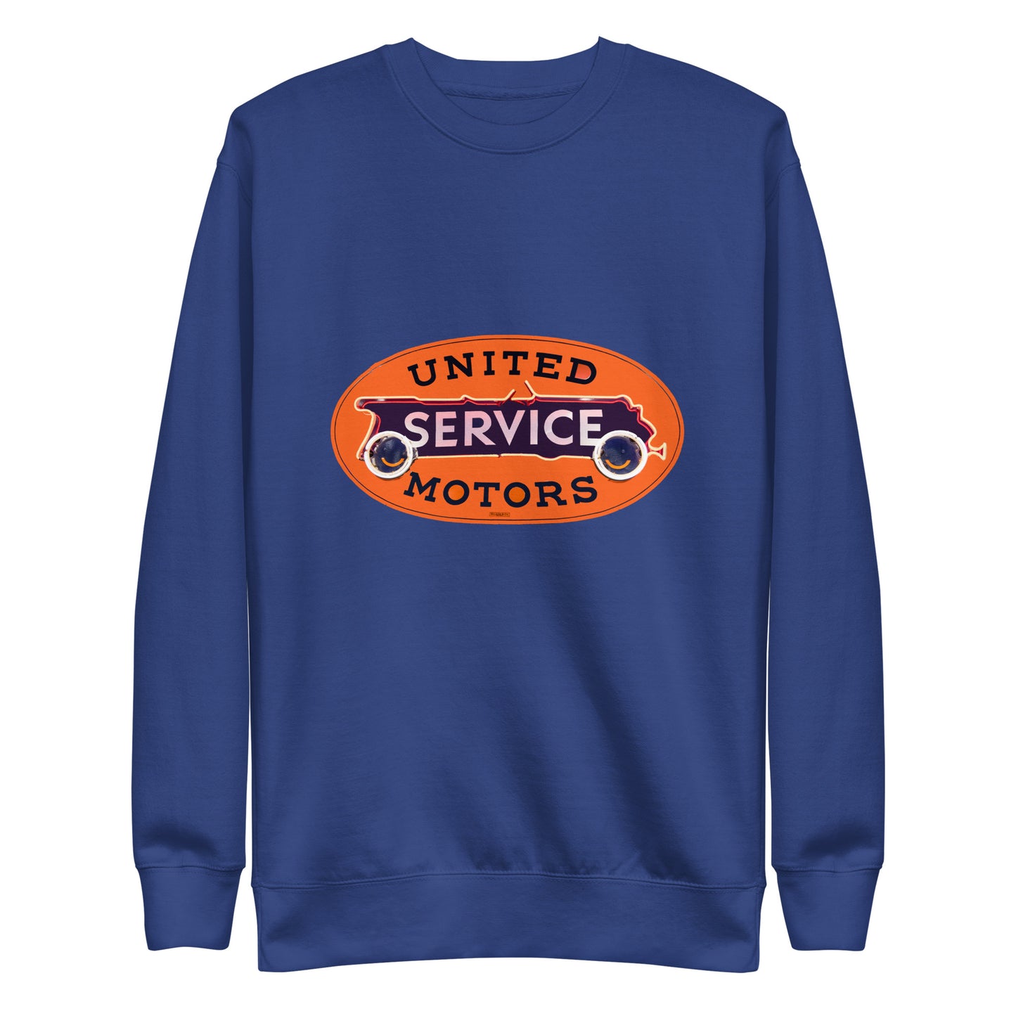 Vintage United Service Motor Neon Style Unlit Unisex Premium Sweatshirt