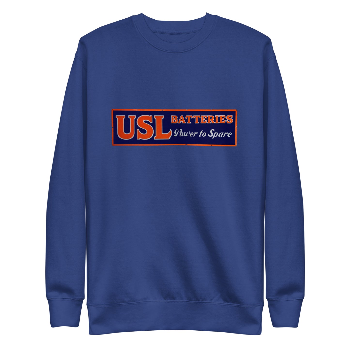 Retro USL Battery Tin Style Unisex Premium Sweatshirt