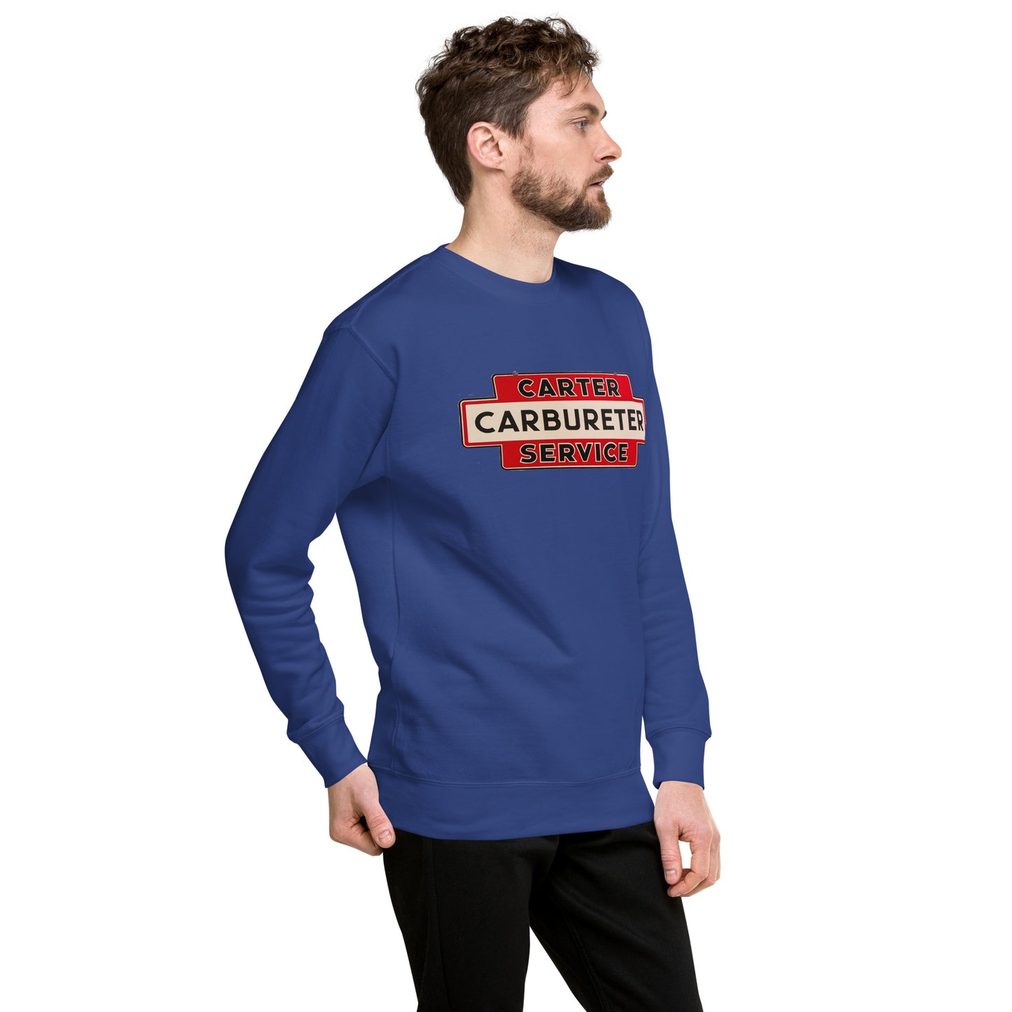 Carter Carbs Tin Style Shop Sign Unisex Premium Sweatshirt