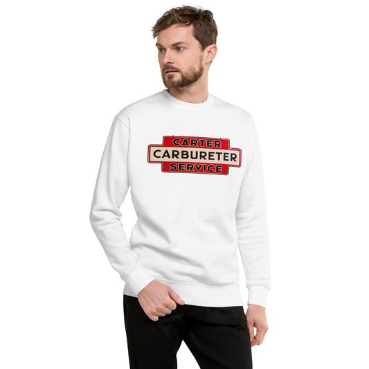 Carter Carbs Tin Style Shop Sign Unisex Premium Sweatshirt