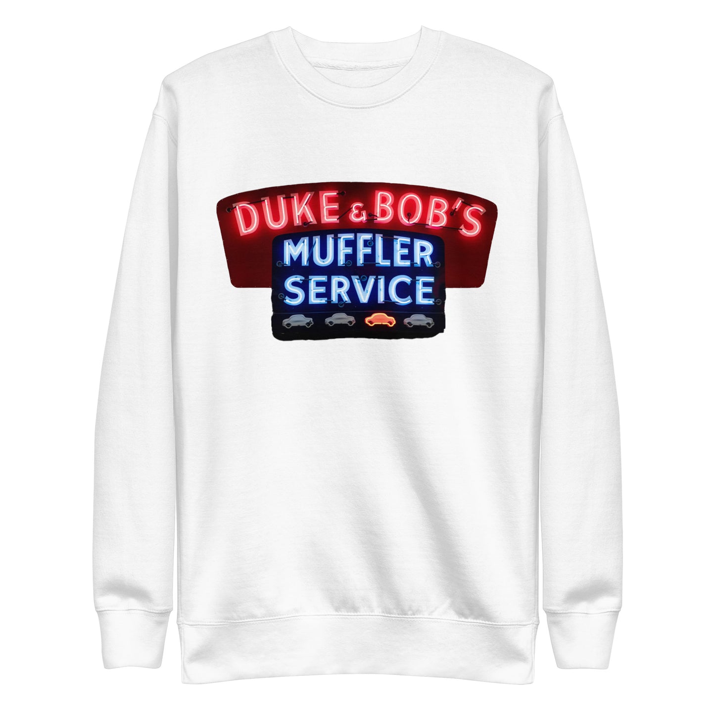 Duke + Bob Retro Neon Style Unisex Premium Sweatshirt