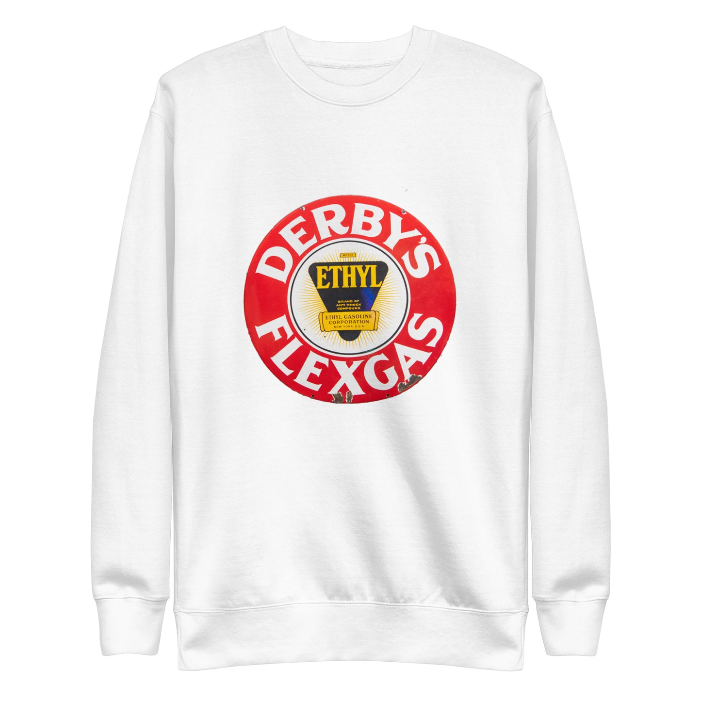 Vintage Derby Gas Tin Painted Design Unisex Premium Sweatshirt