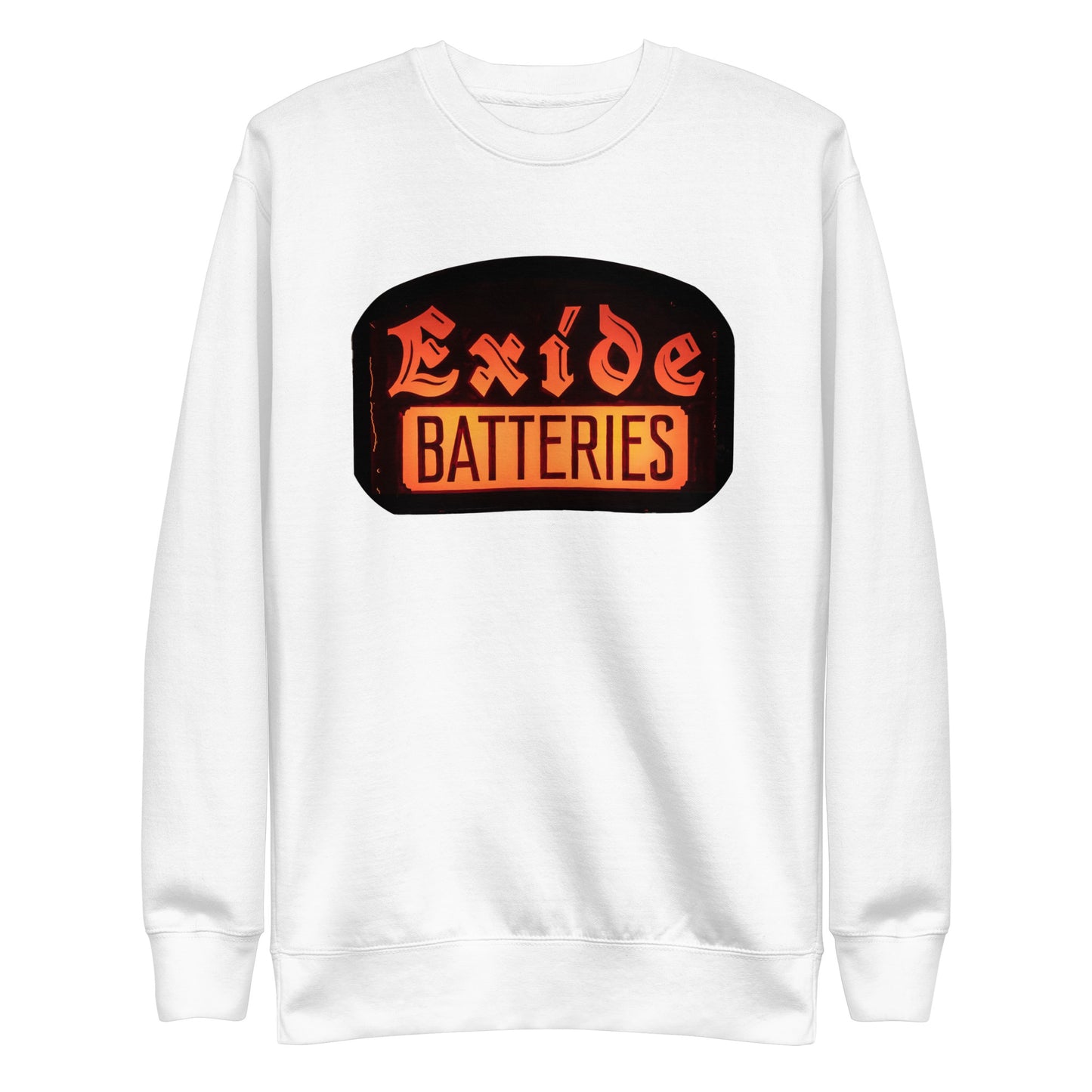 Vintage Battery Sign Unisex Premium Sweatshirt