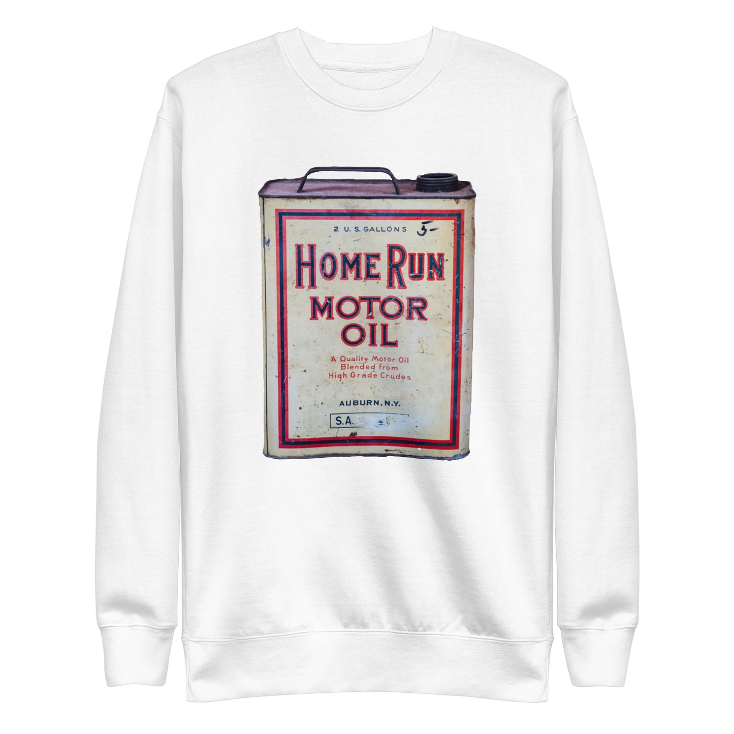 Vintage Home Run Oil Can Unisex Premium Sweatshirt