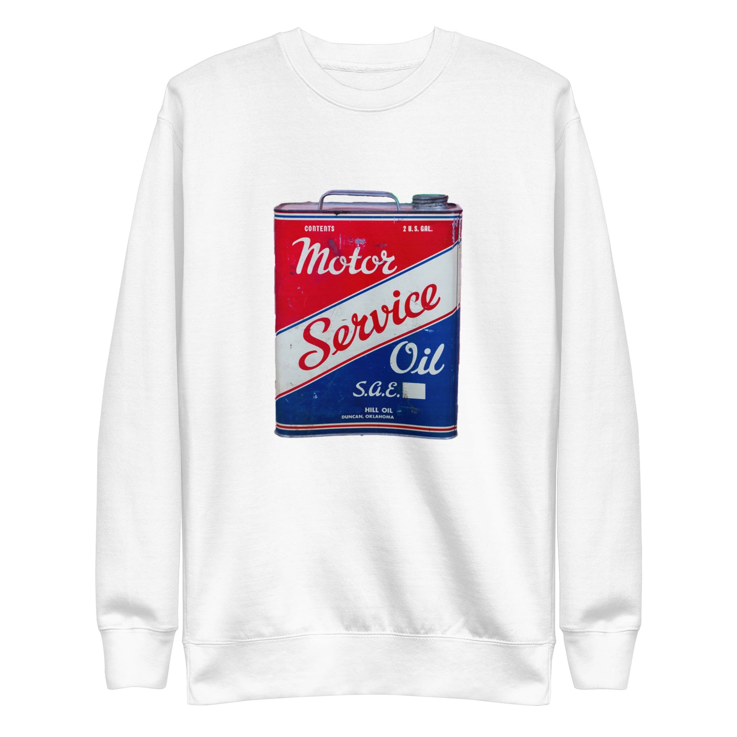 Vintage Service Oil Can Patina Style Unisex Premium Sweatshirt