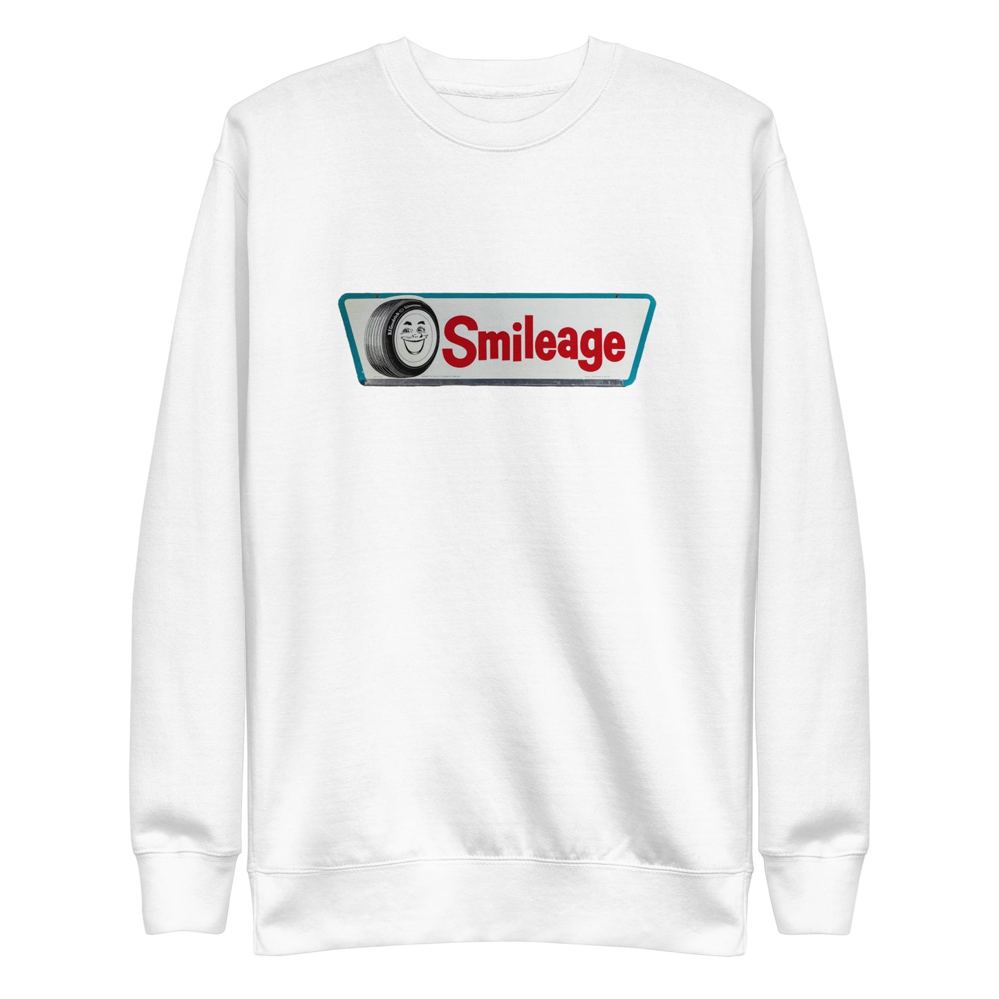 Retro Smileage Tire Sign Unisex Premium Sweatshirt