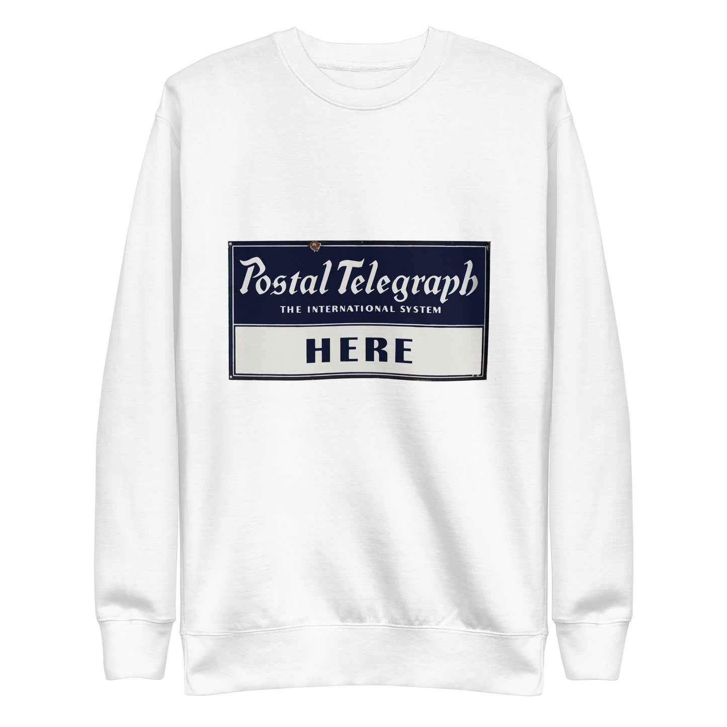 Vintage Telegraph Sign (The Original Email) Unisex Premium Sweatshirt