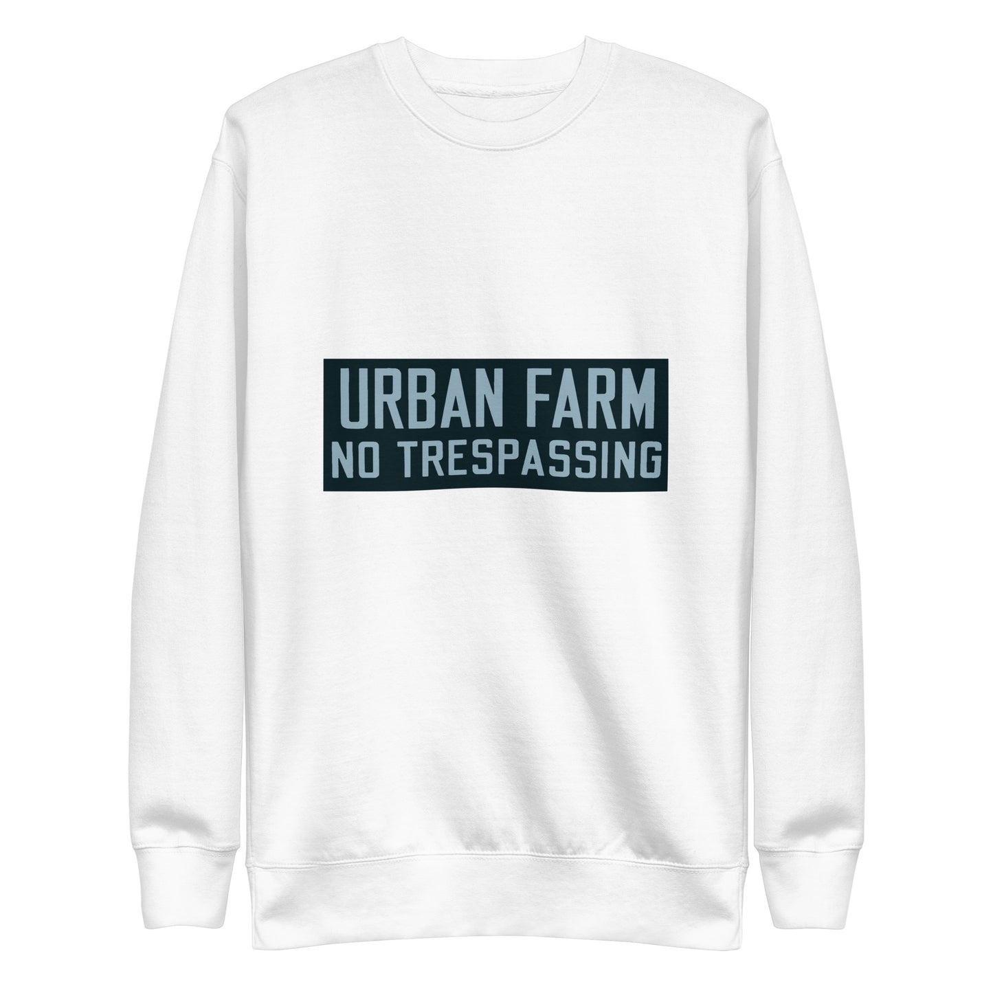 Retro Urban Farm Sign Porcelain Style Unisex Premium Sweatshirt