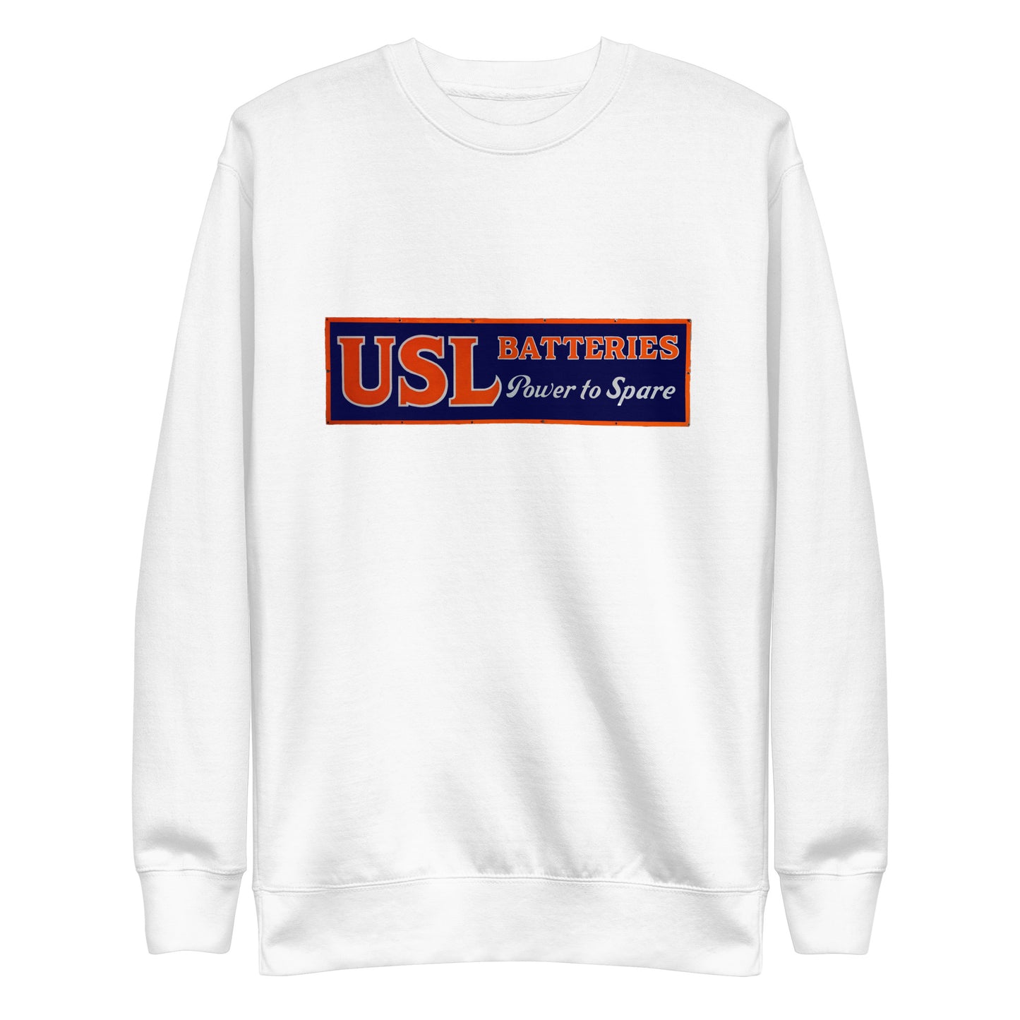 Retro USL Battery Tin Style Unisex Premium Sweatshirt