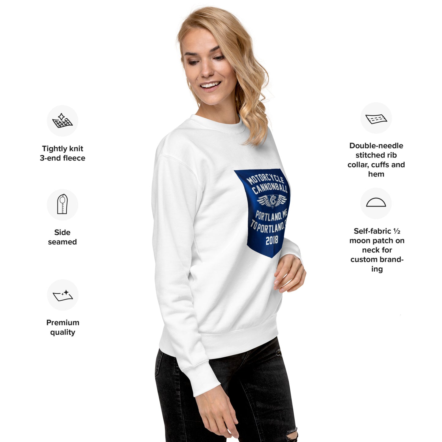 Cannonball Run MC Banner Style Unisex Premium Sweatshirt