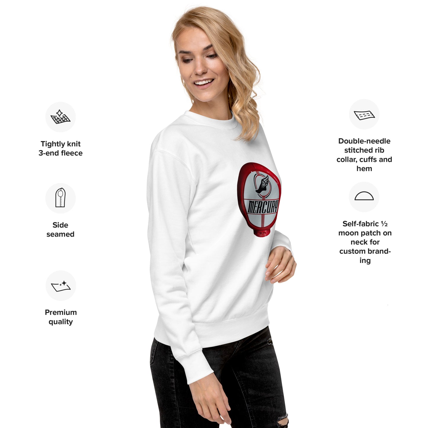 Retro Mercury Gas Globe Style Unisex Premium Sweatshirt