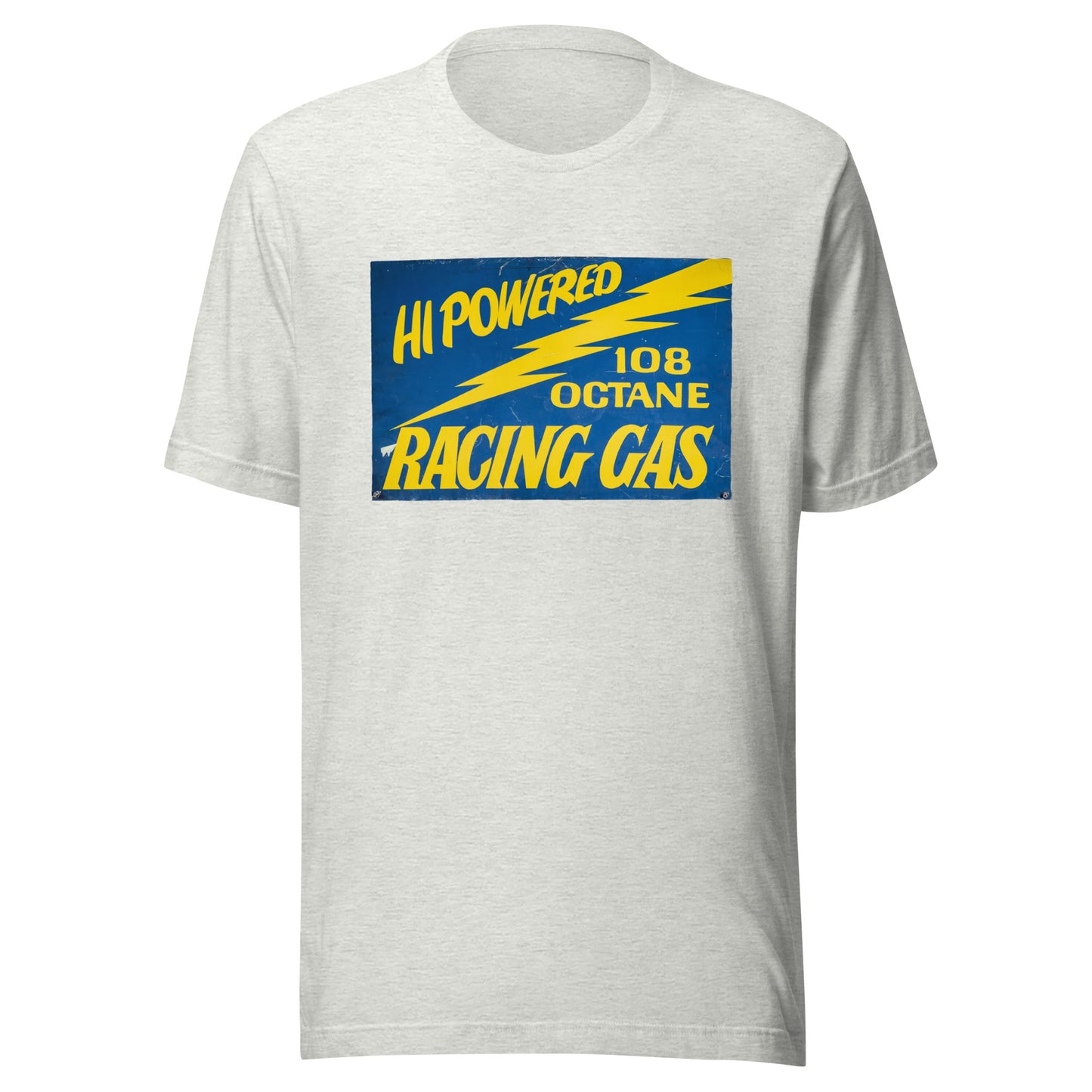 Vintage Racing Gas 108 Octane Porcelain Style Unisex T-shirt Design