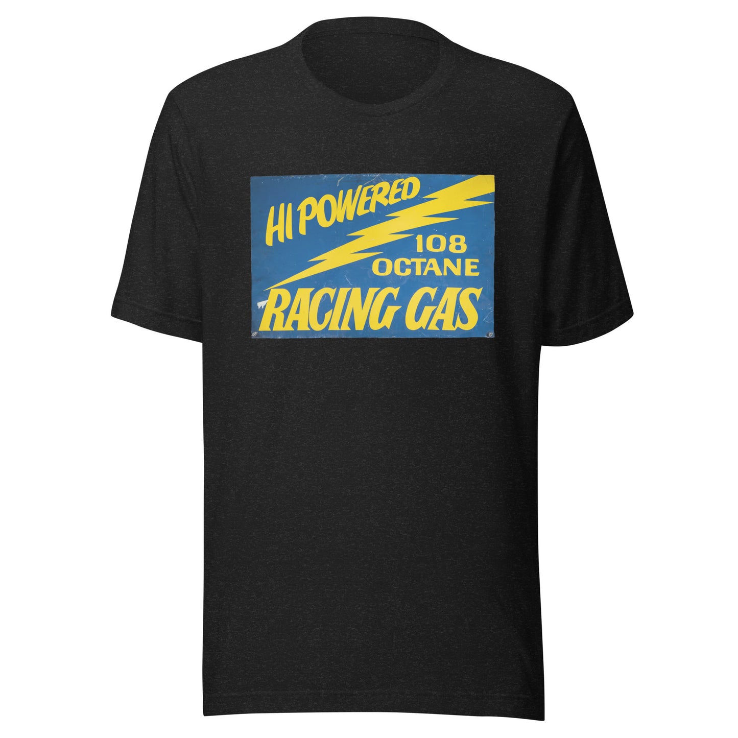 Vintage Racing Gas 108 Octane Porcelain Style Unisex T-shirt Design