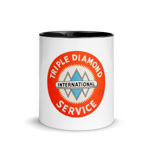 Triple Diamond Service Tin Style Mug with Color Inside