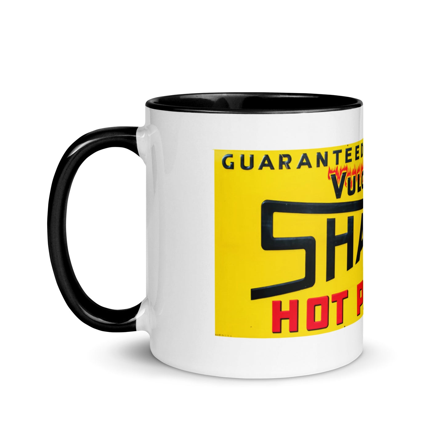 Retro Hot Oil Patch Sign Mug with Color Inside