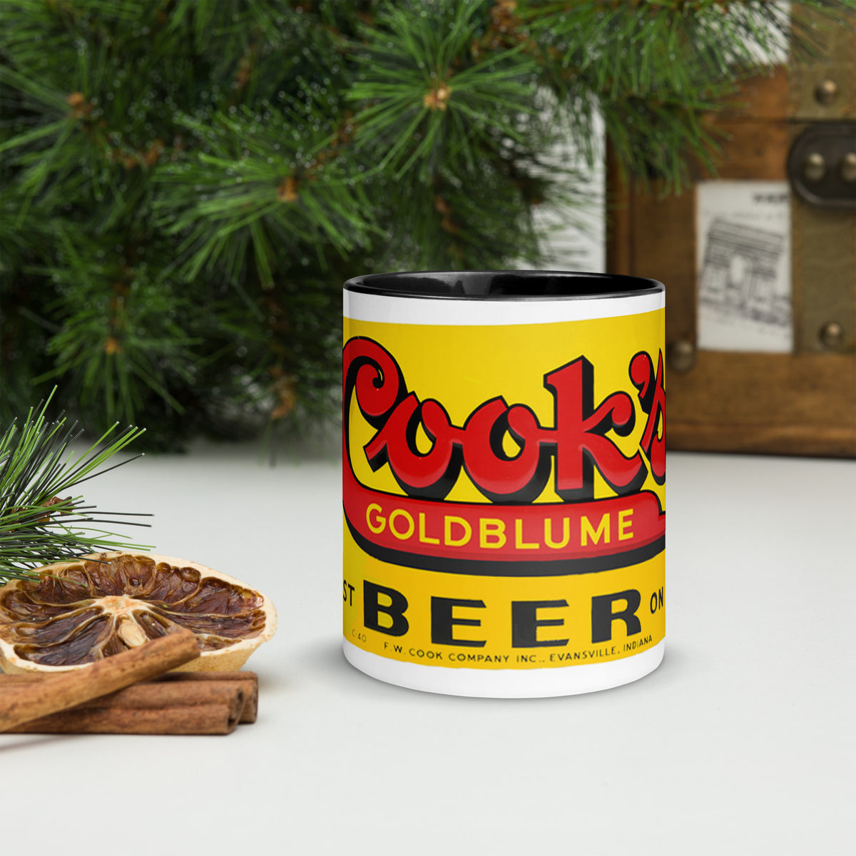Cooks Beer Vintage Tin Style Mug with Color Inside