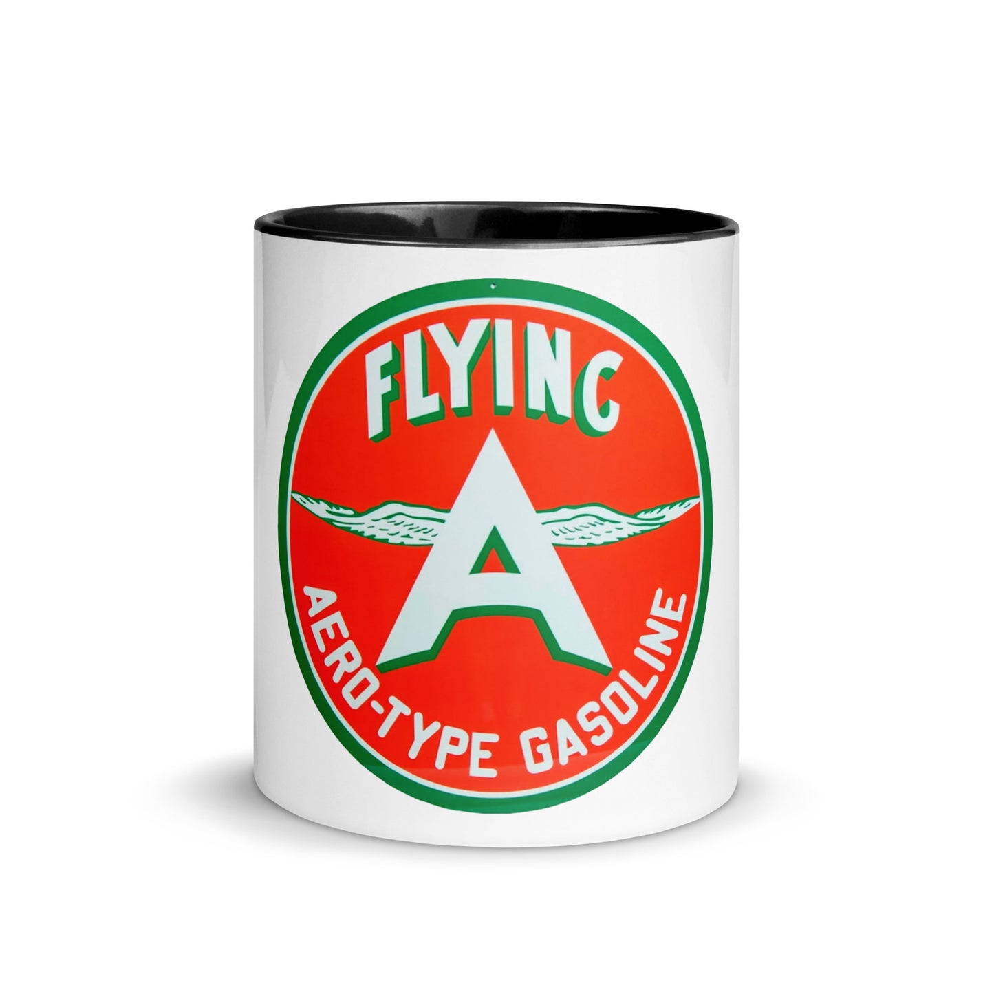 Vintage Flying A Porcelain Style Design Mug with Color Inside