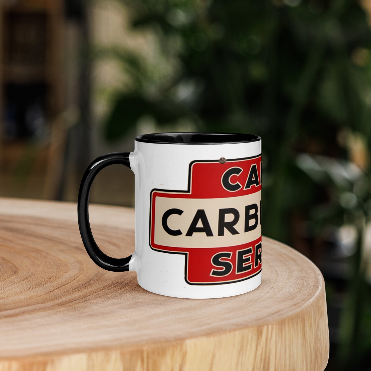 Carter Carbs Tin Style Shop Sign Mug with Color Inside