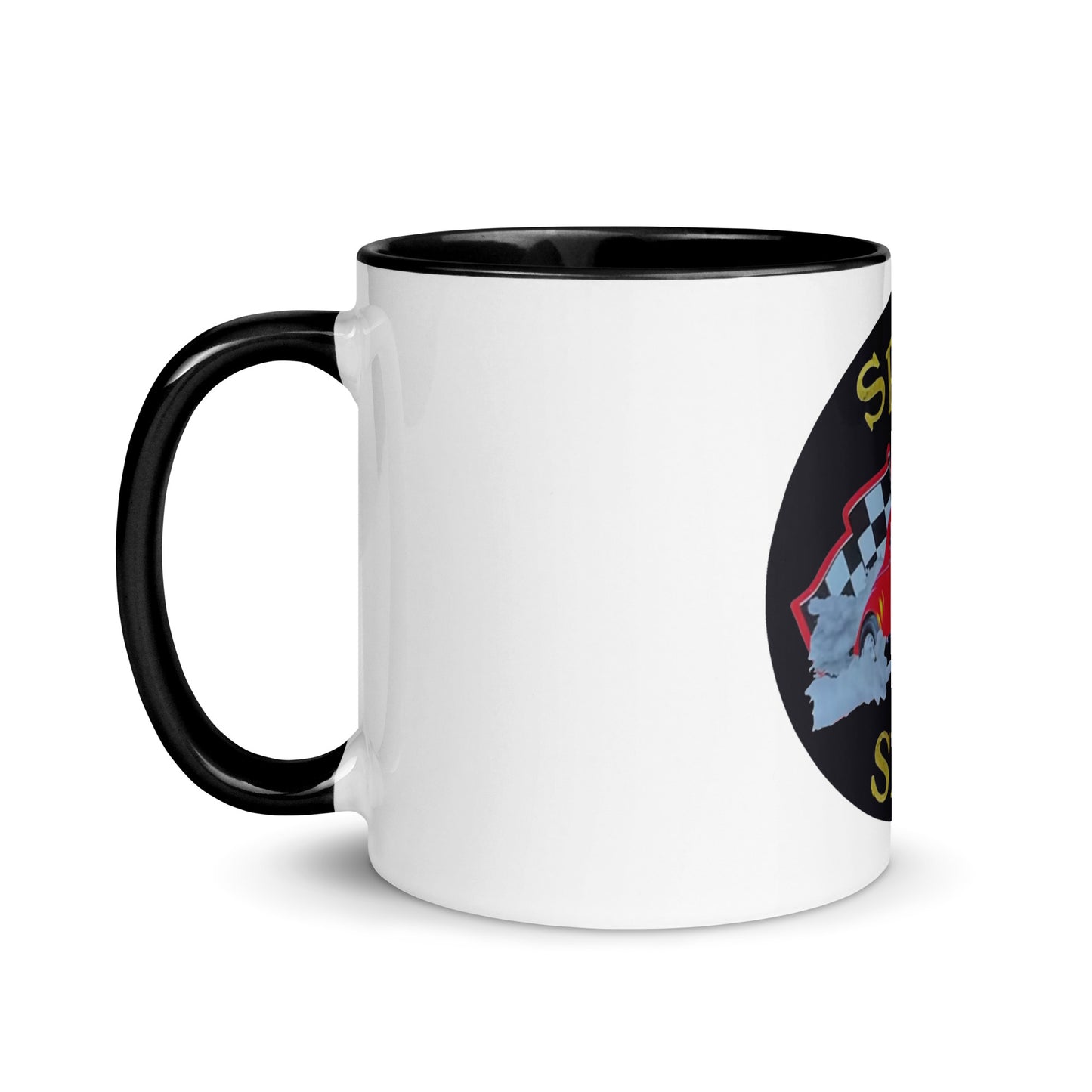 Retro Speed Shop Tin Style Mug with Color Inside