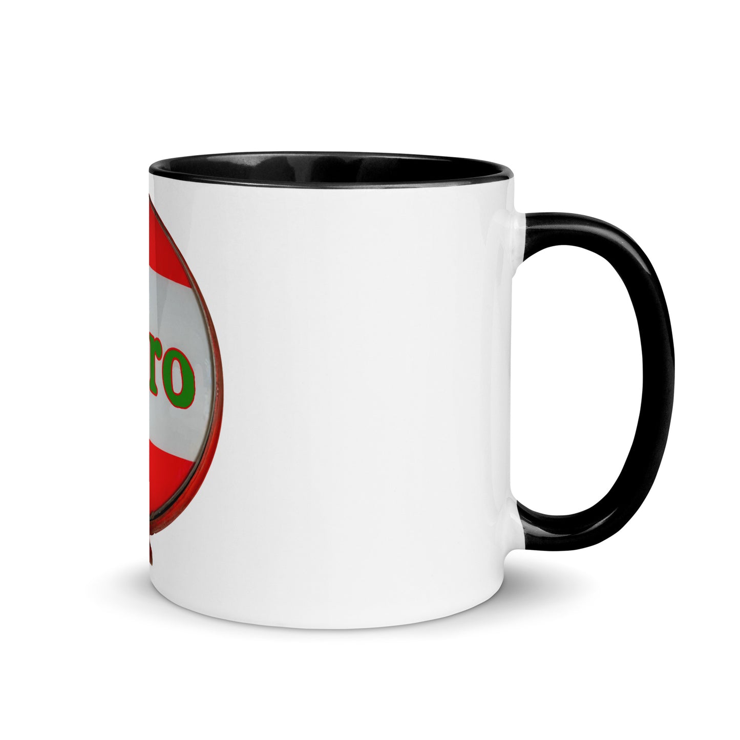 Retro Metro Globe Style Mug with Color Inside