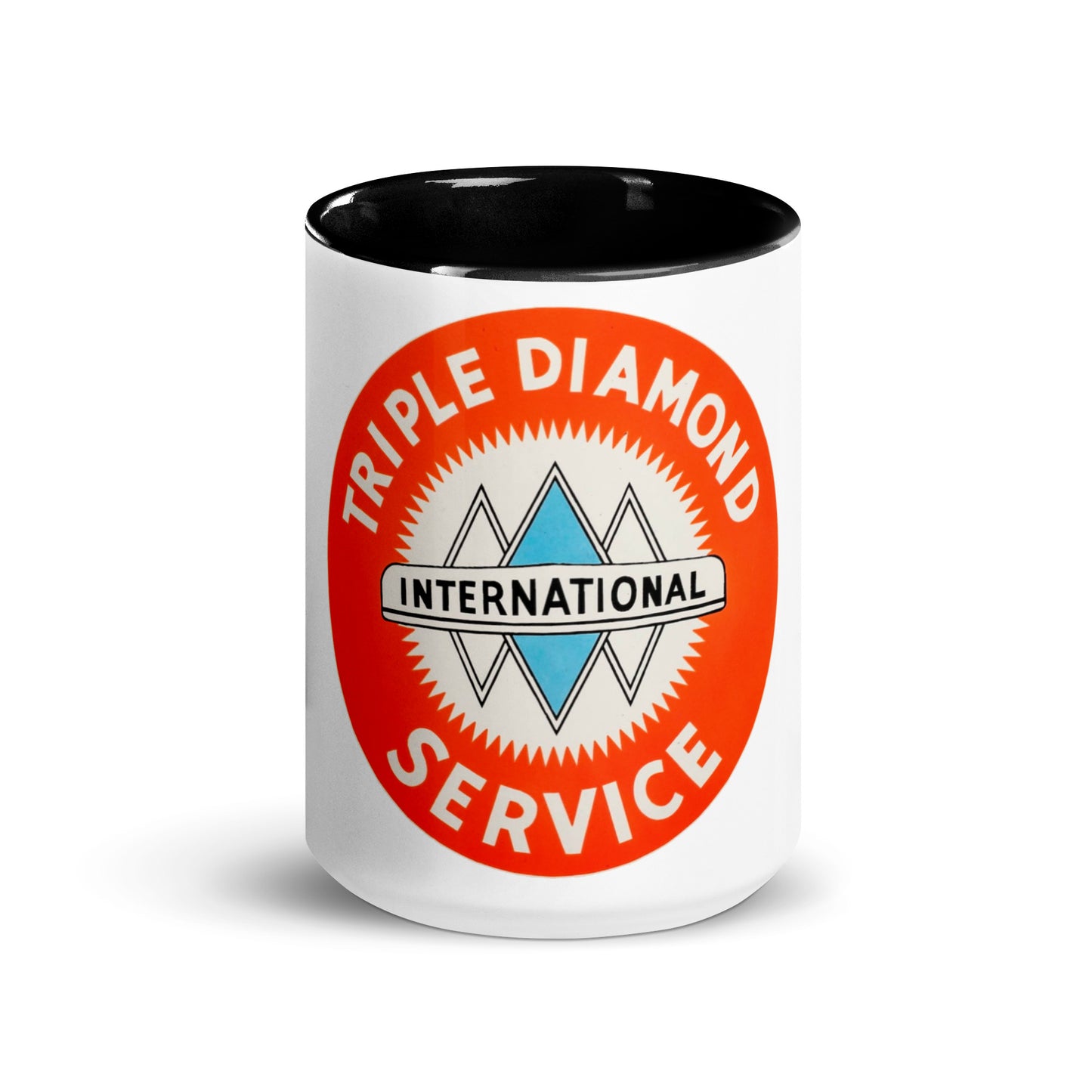 Triple Diamond Service Tin Style Mug with Color Inside