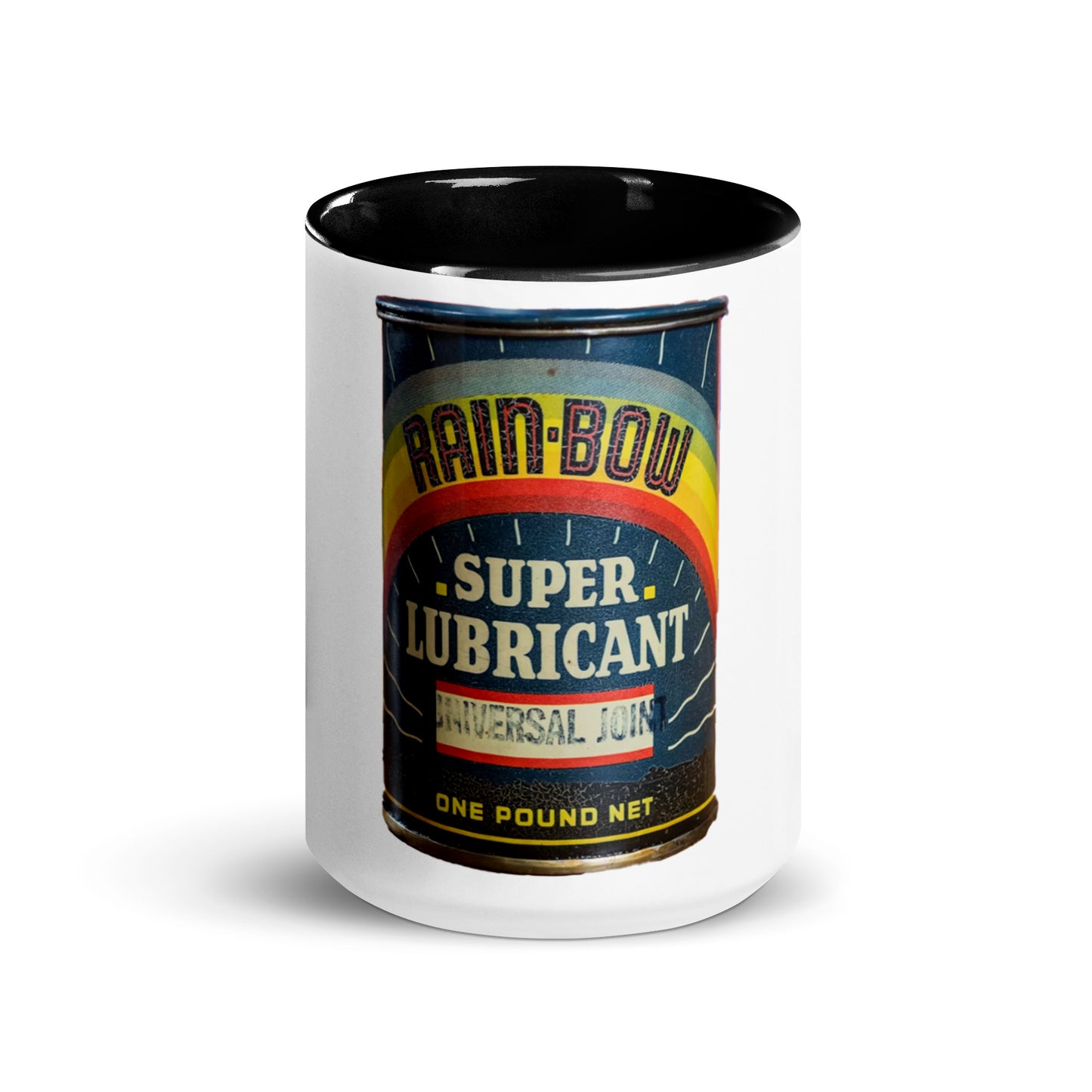 Vintage Grease Soup Can Style Mug with Color Inside