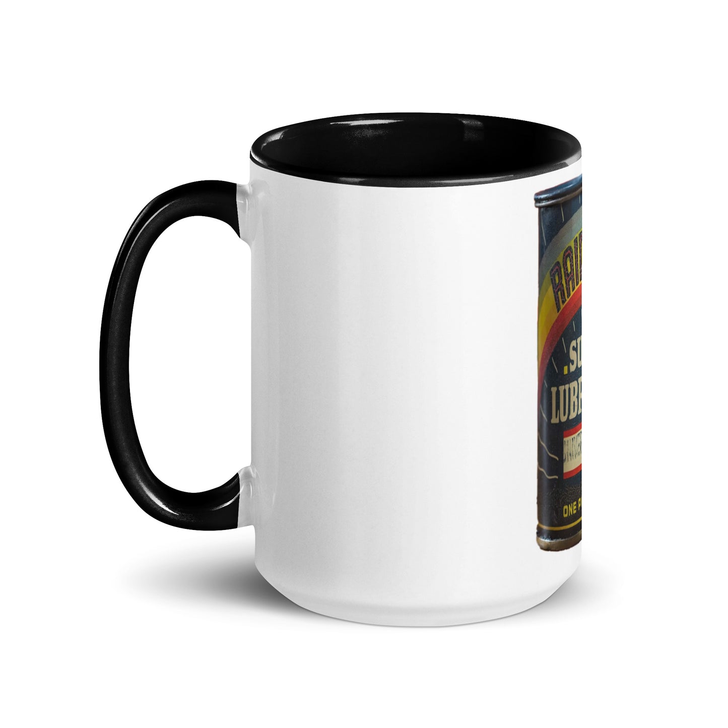 Vintage Grease Soup Can Style Mug with Color Inside