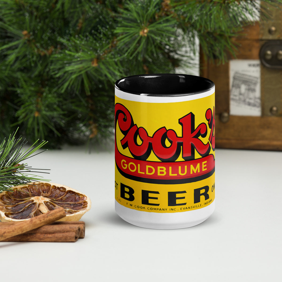 Cooks Beer Vintage Tin Style Mug with Color Inside