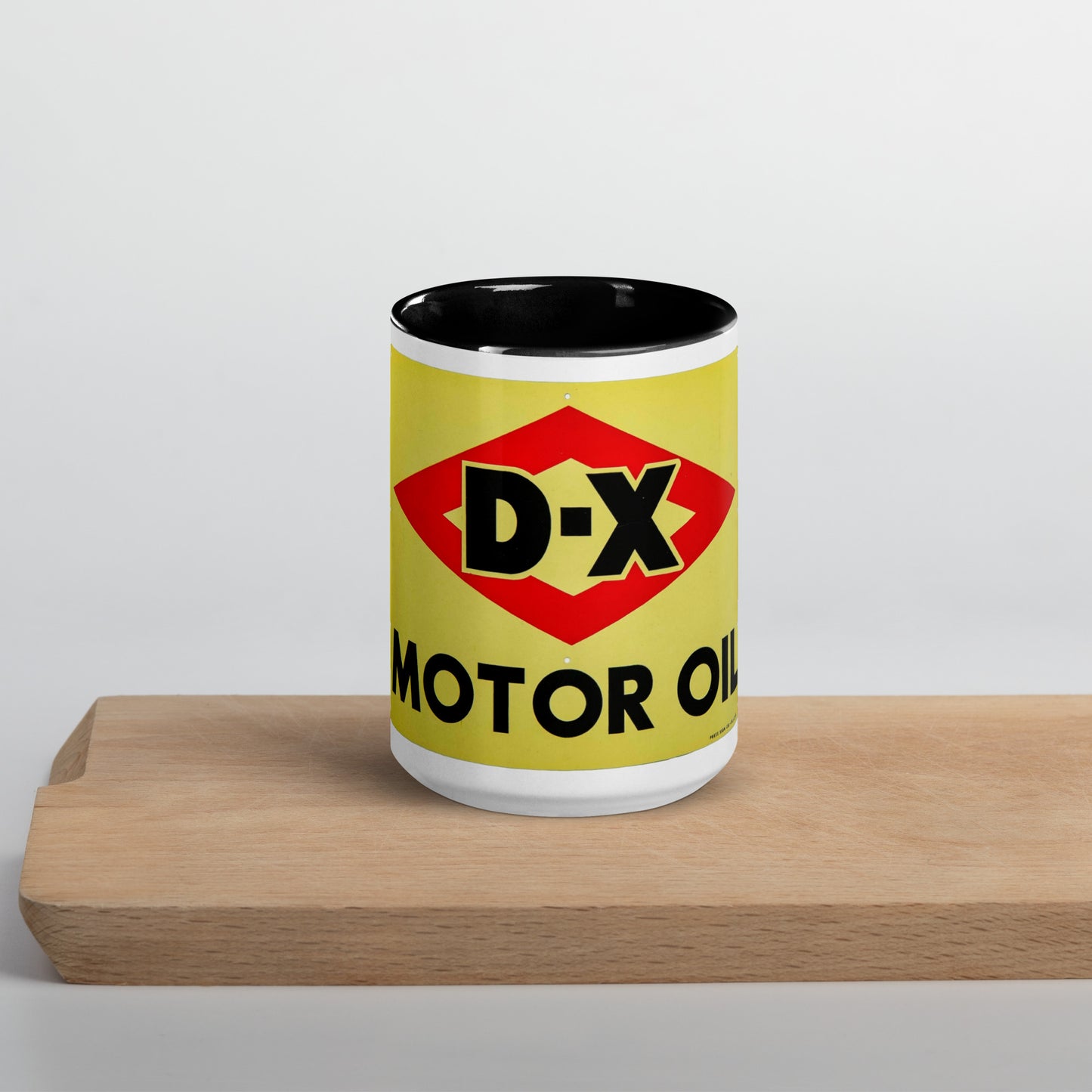 DX Oil Vintage Sign Style Mug with Color Inside