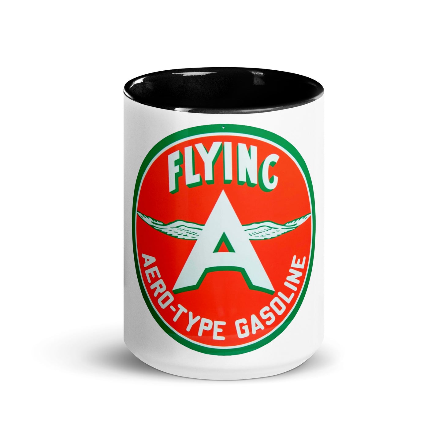 Vintage Flying A Porcelain Style Design Mug with Color Inside
