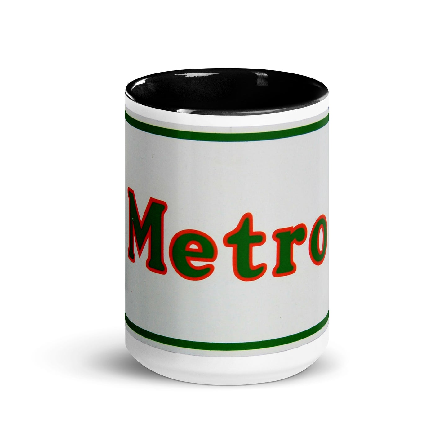 Retro Metro Tin Style Mug with Color Inside