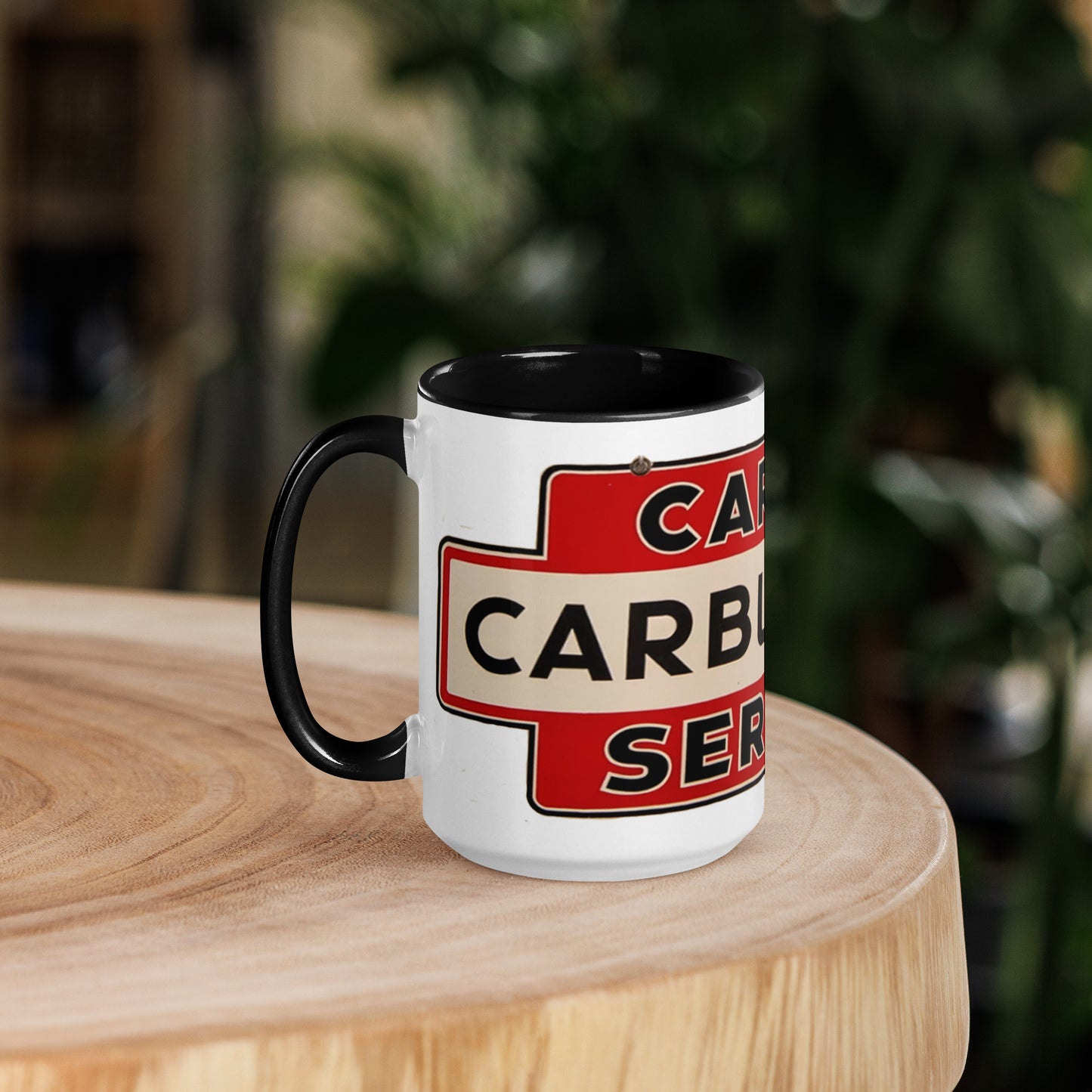 Carter Carbs Tin Style Shop Sign Mug with Color Inside