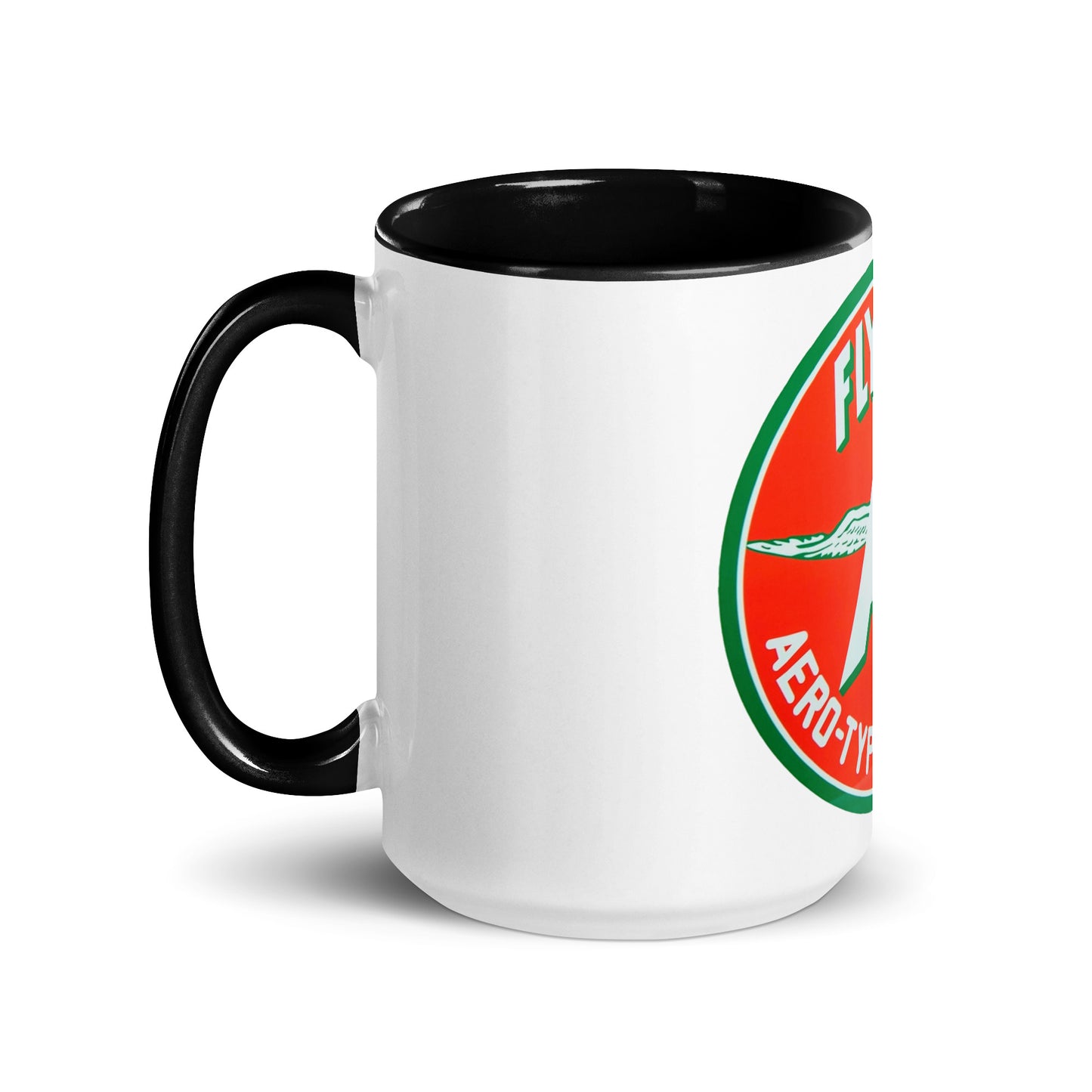 Vintage Flying A Porcelain Style Design Mug with Color Inside