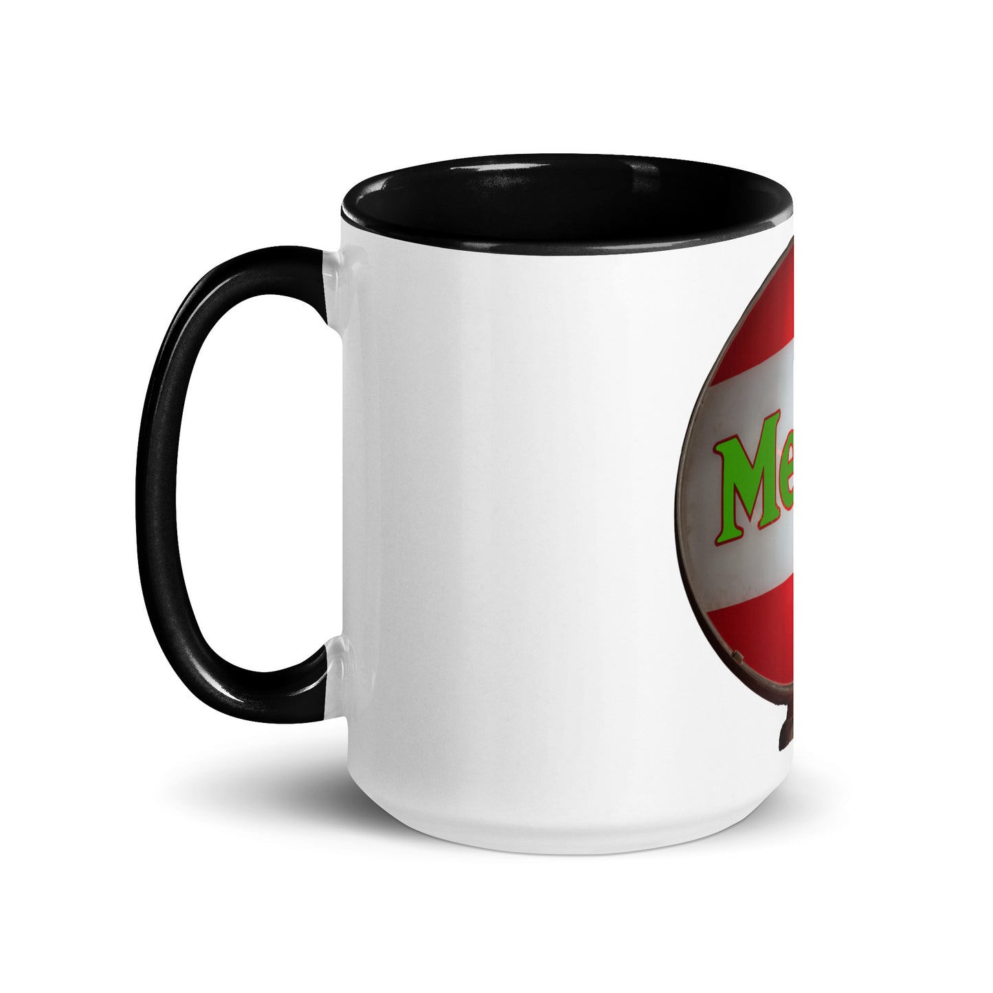 Retro Metro Globe Style Mug with Color Inside