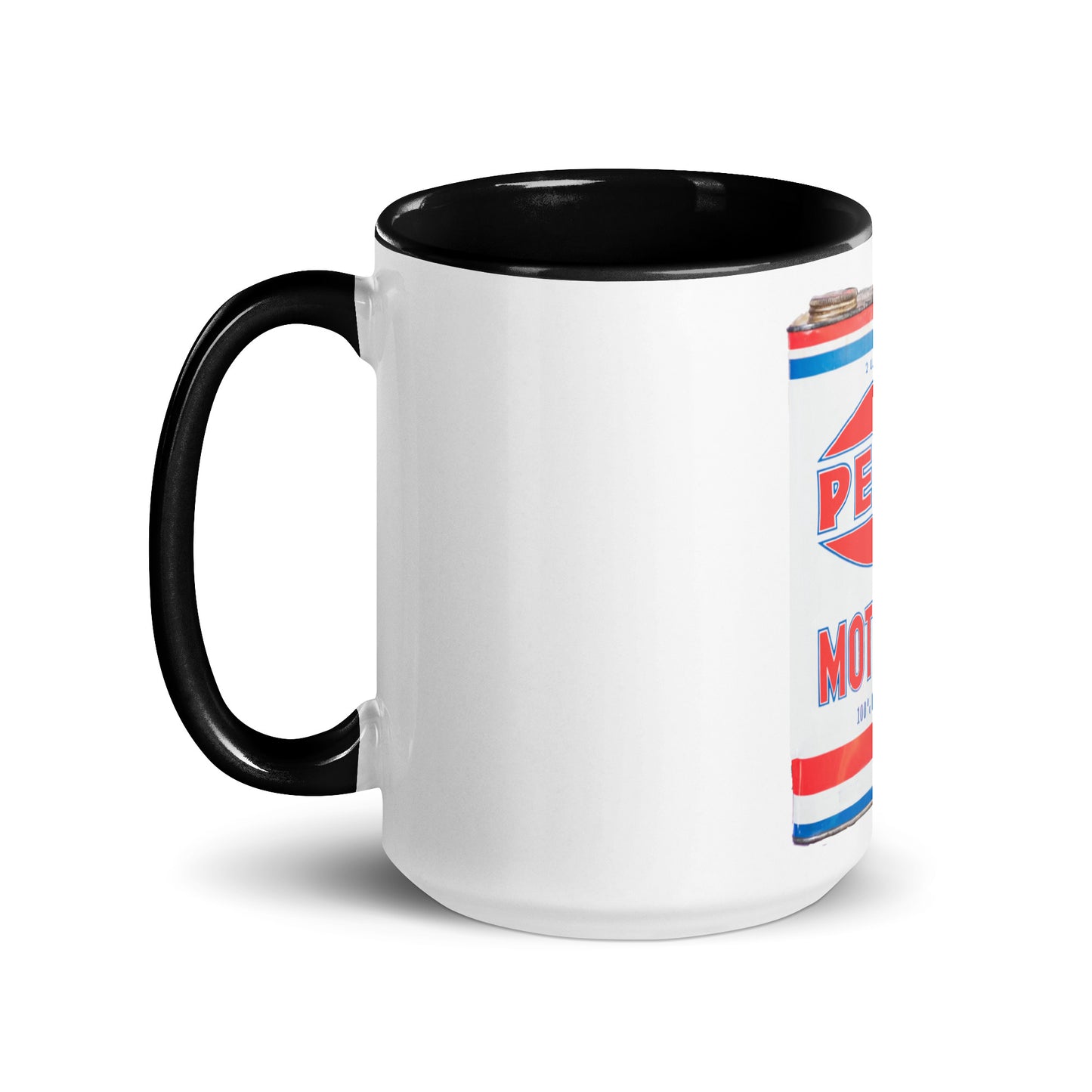 Vintage Petco Oil Can Mug with Color Inside