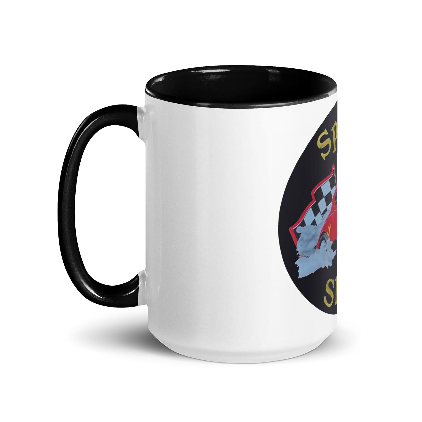 Retro Speed Shop Tin Style Mug with Color Inside