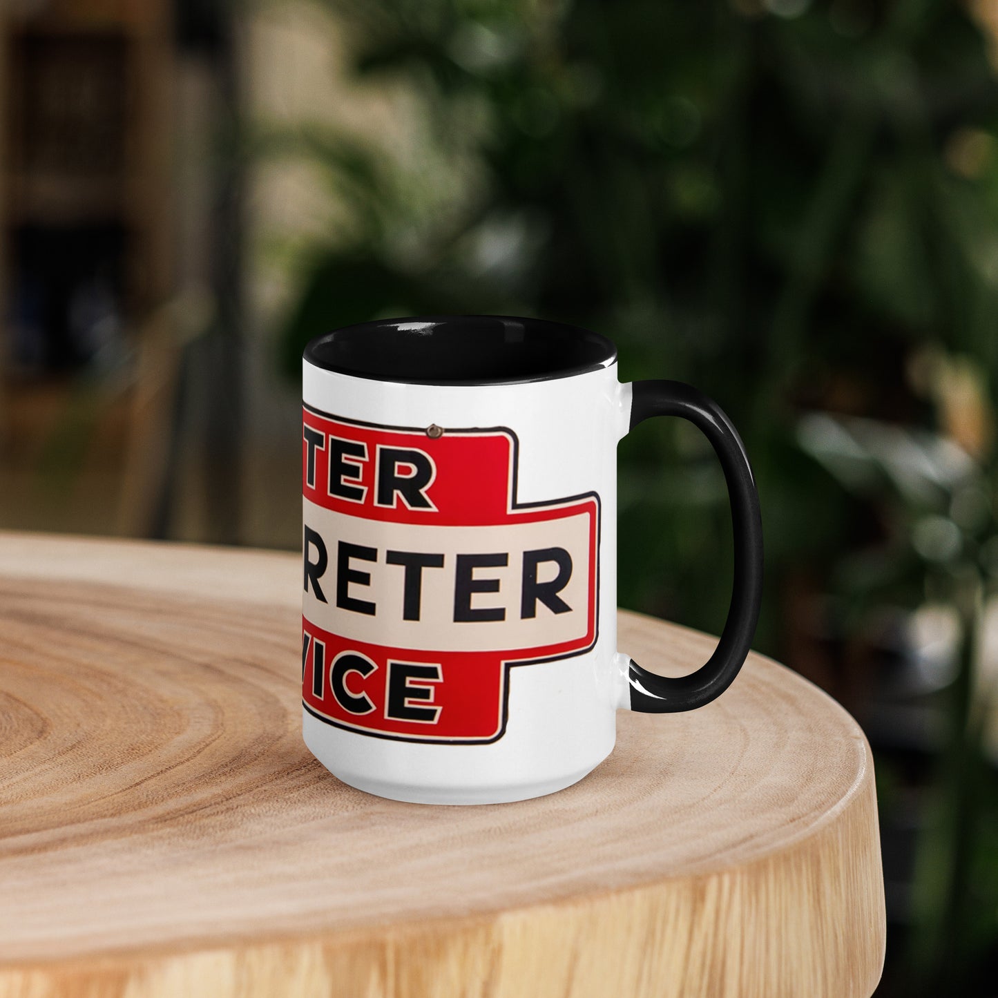 Carter Carbs Tin Style Shop Sign Mug with Color Inside