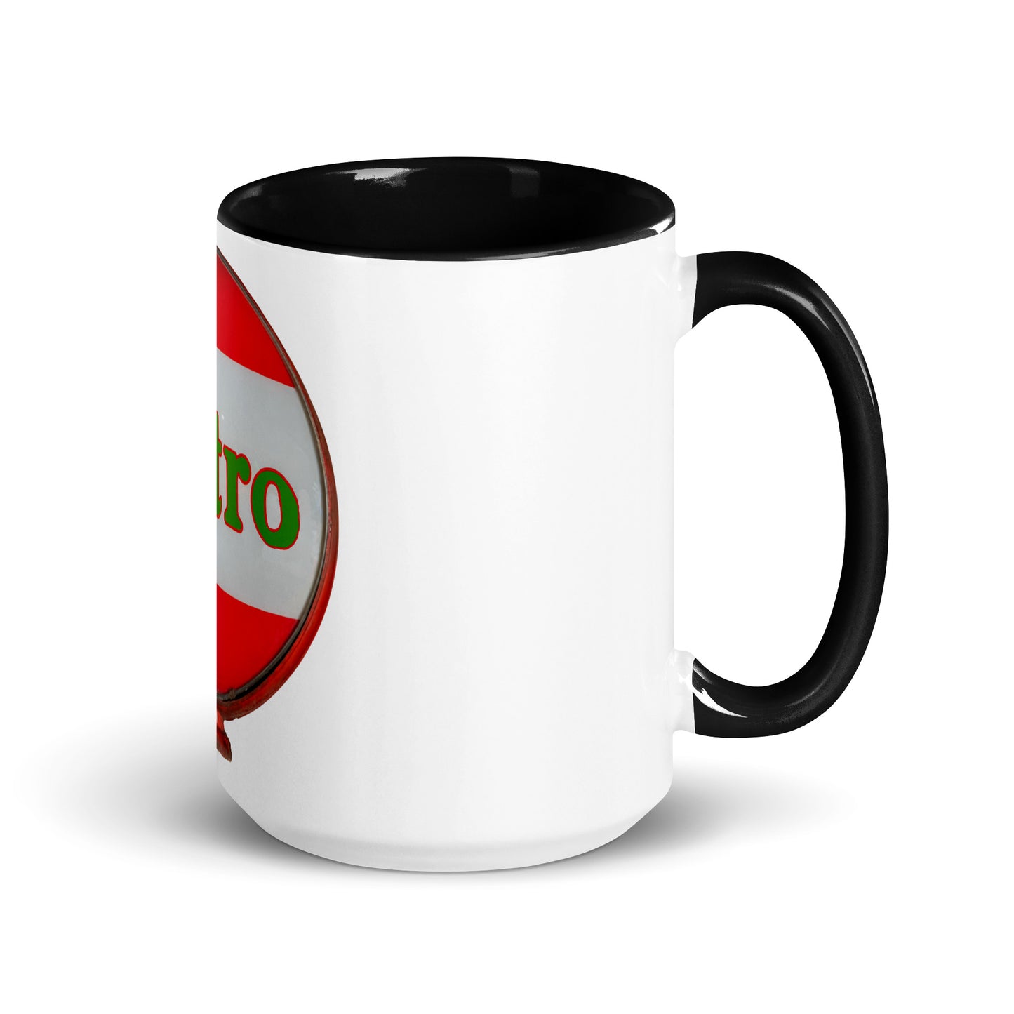 Retro Metro Globe Style Mug with Color Inside