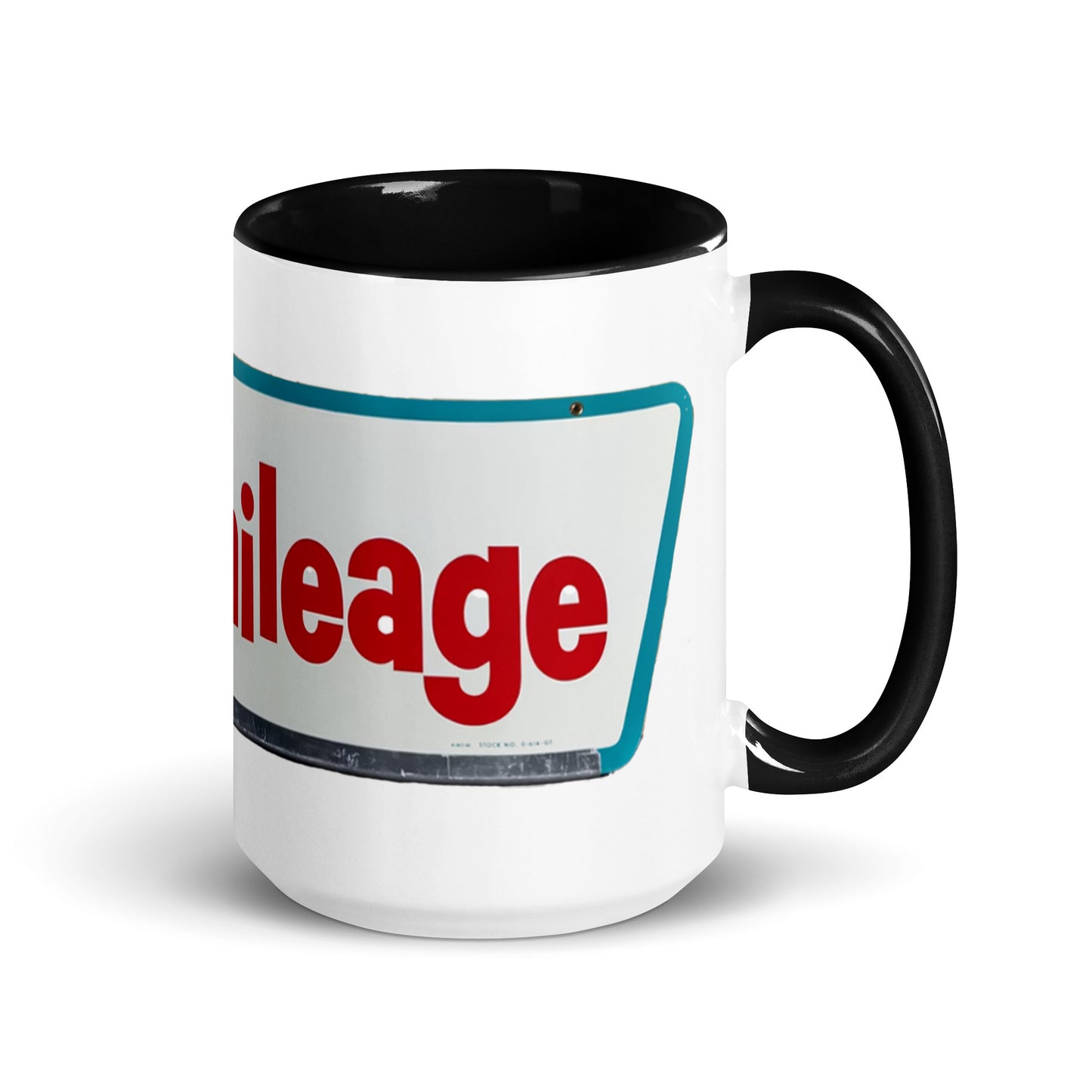 Retro Smileage Tire Sign Mug with Color Inside