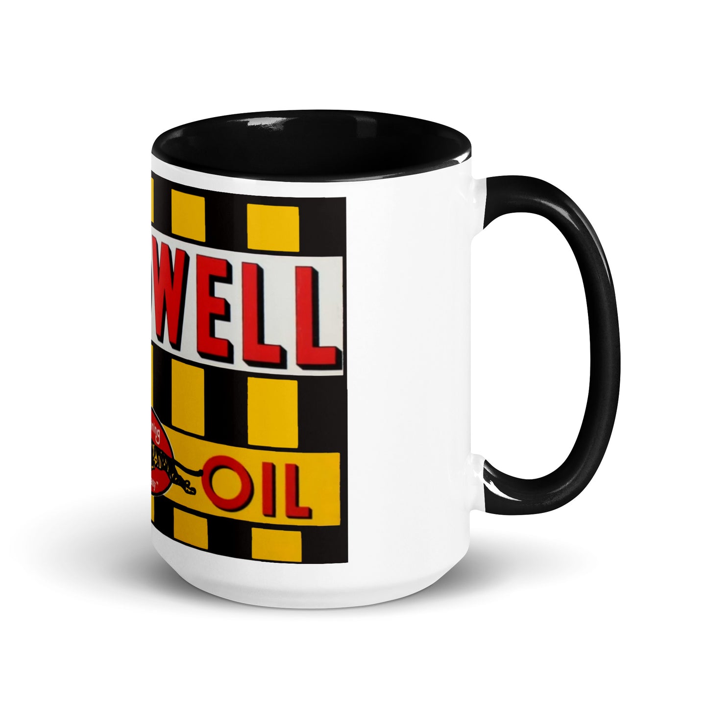 Retro Speedway Tin Syle Mug with Color Inside