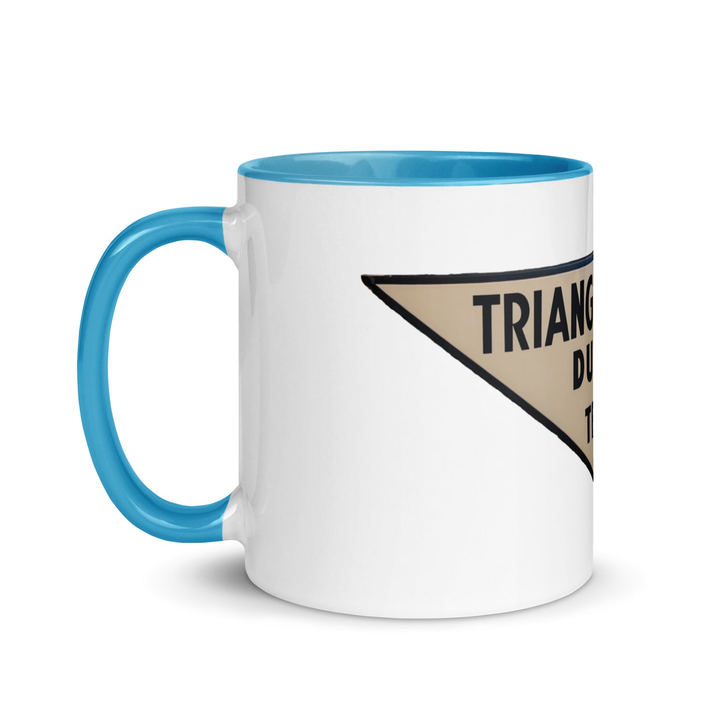 Retro Triangle Oil Company Tin Style Mug with Color Inside