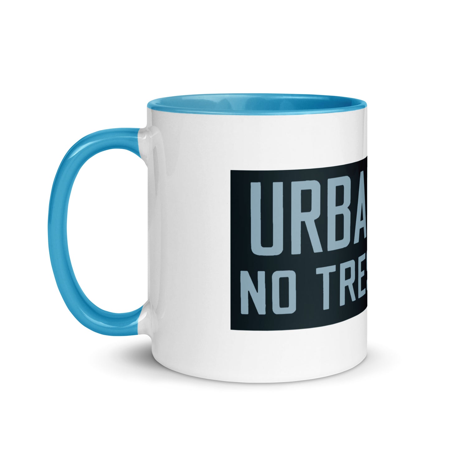 Retro Urban Farm Sign Porcelain Style Mug with Color Inside